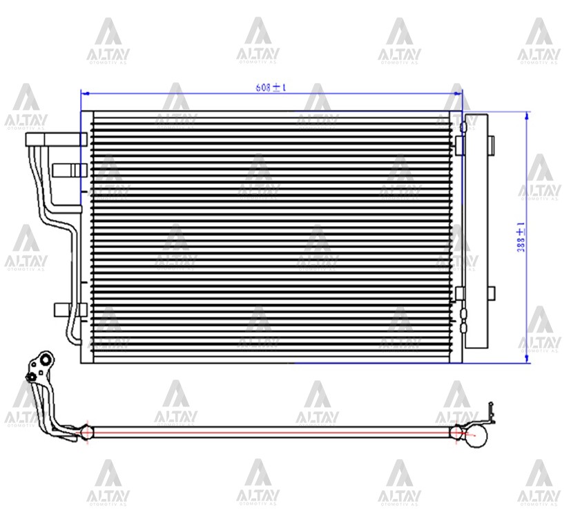 KIA Ceed Klima Radyatörü 2008-2011 Radyatör . - . Brazıng OEM 97606-1H000 KIA Ceed Klima Radyatörü 2008-2011 Radyatör . - . Brazıng OEM 97606-1H000
