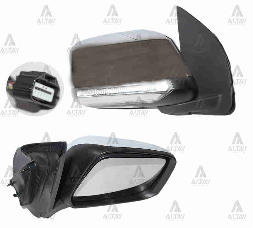 Nissan Navara Sağ Dış Dikiz Aynası Ayna Dış Pıckup Elektrikli Isıtmalı Sinyalli Otomatik Katlanır Krom Sağ OEM 96301-4X10A