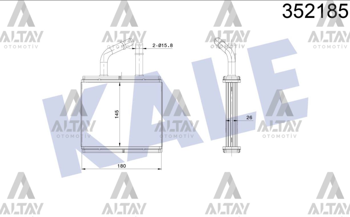 Mazda 323 Kalorifer Radyatörü 1990-1996 Radyatör OEM B01A61A10