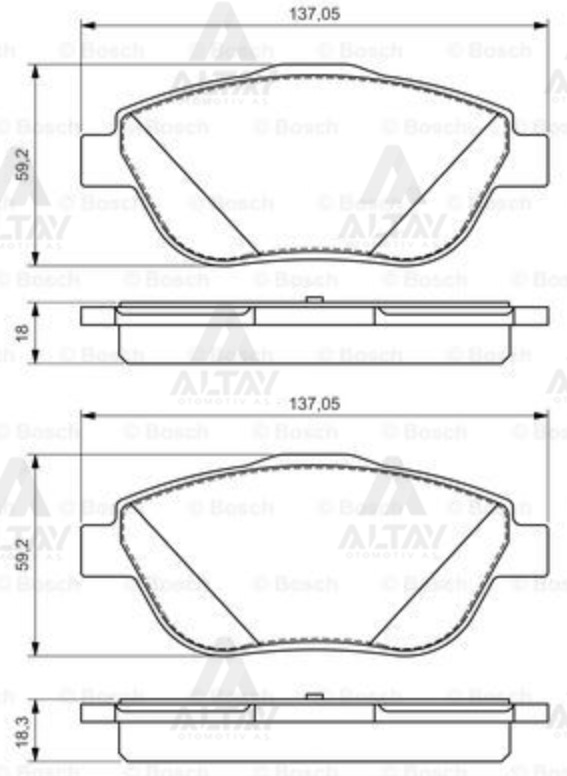Peugeot 2008 Ön Fren Balata OEM 1607083180