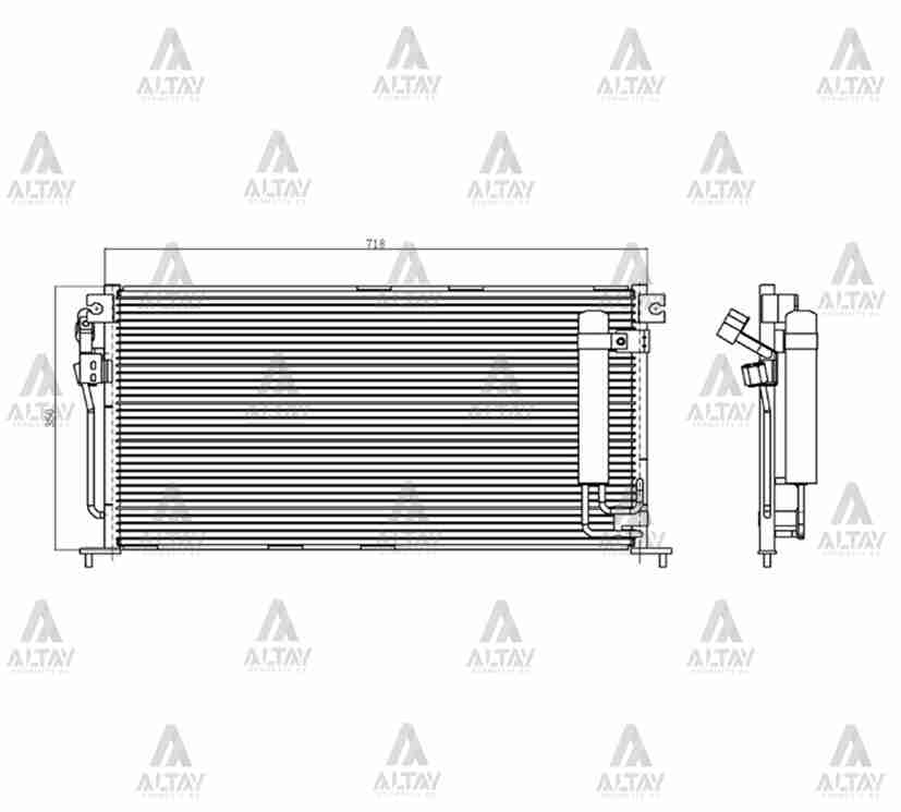 Mitsubishi Lancer Klima Radyatörü 2003-2007 Radyatör Brazıng OEM MN151100 Mitsubishi Lancer Klima Radyatörü 2003-2007 Radyatör Brazıng OEM MN151100