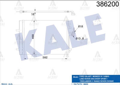 Ford Mondeo Klima Radyatörü Radyatör Iv OEM 6G9119710CB
