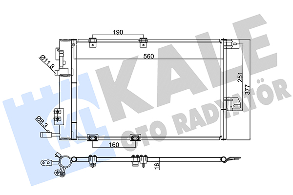 Opel Astra Klima Radyatörü Radyatör G . 575x377x16mm OEM 1850074