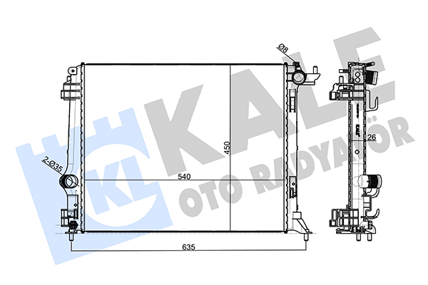 Renault Scenic Su Radyatörü Radyatör Su Iv OEM 214102235R Renault Scenic Su Radyatörü Radyatör Su Iv OEM 214102235R