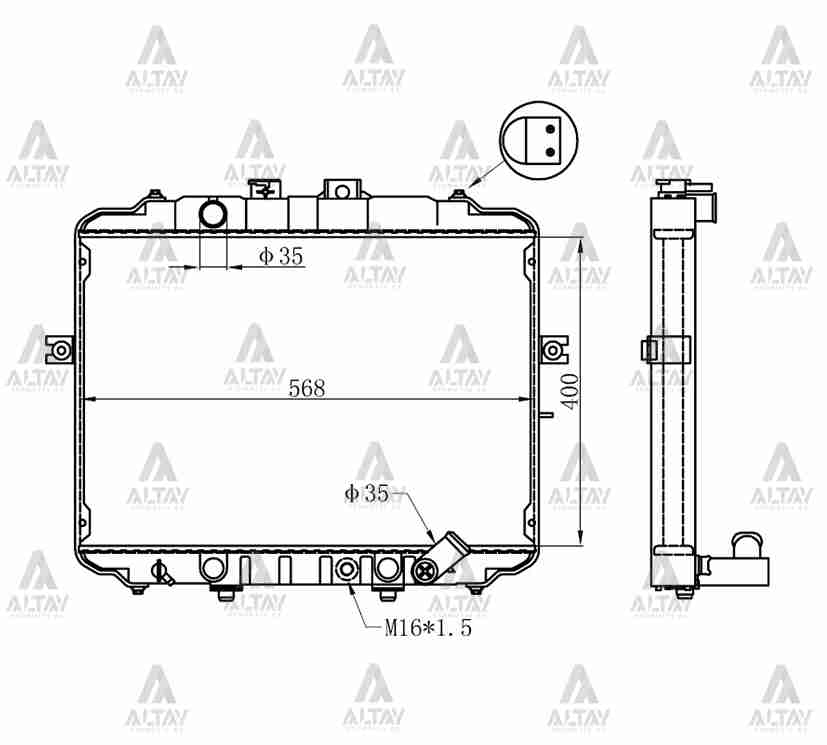 Hyundai H1 Su Radyatörü 1994-2006 Radyatör Su H Minibüs OEM 25300-43820