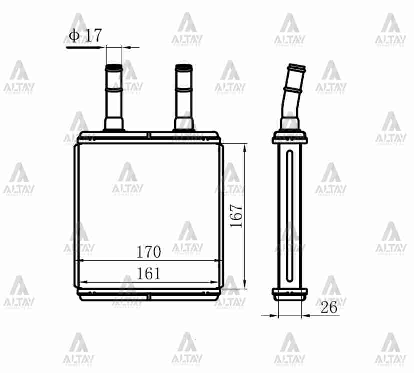 Hyundai Elantra Kalorifer Radyatörü 1996-2001 Radyatör OEM 97221-22000
