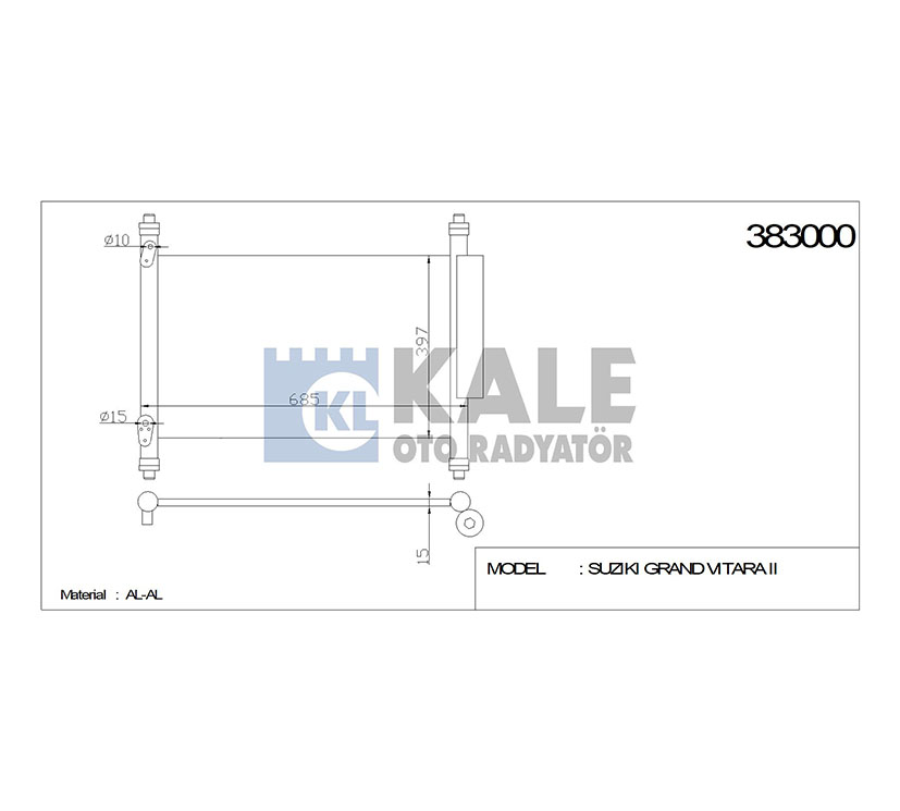 Suzuki Vitara Klima Radyatörü 2005-2015 Radyatör OEM 95310-64J01