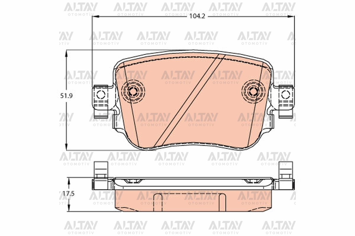 Audi A1 Arka Fren Balata 2010+ Audi A1 Arka Fren Balata 2010+