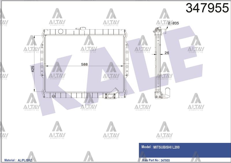 Mitsubishi L200 Su Radyatörü 1986-1996 Radyatör Su L 26mm M-t Brazıng 4x4 OEM MB356391 Mitsubishi L200 Su Radyatörü 1986-1996 Radyatör Su L 26mm M-t Brazıng 4x4 OEM MB356391