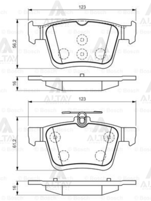 Volkswagen Tiguan Arka Fren Balata Golf7 OEM 8V0698451 Volkswagen Tiguan Arka Fren Balata Golf7 OEM 8V0698451