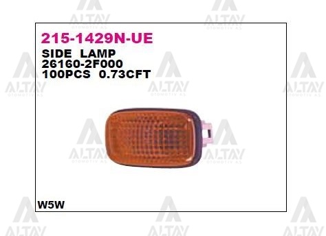 Nissan Primera Aydınlatma 1996-1999 Sınyal Lambası Camurluk OEM 215-1429N-UE Nissan Primera Aydınlatma 1996-1999 Sınyal Lambası Camurluk OEM 215-1429N-UE