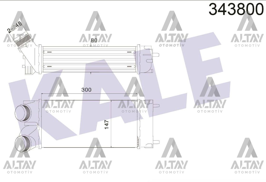 Peugeot 308 Intercooler Turbo Radyatörü OEM 0384L4 Peugeot 308 Intercooler Turbo Radyatörü OEM 0384L4