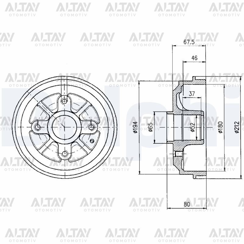 Peugeot 106 Fren Kampanası OEM 424735 Peugeot 106 Fren Kampanası OEM 424735