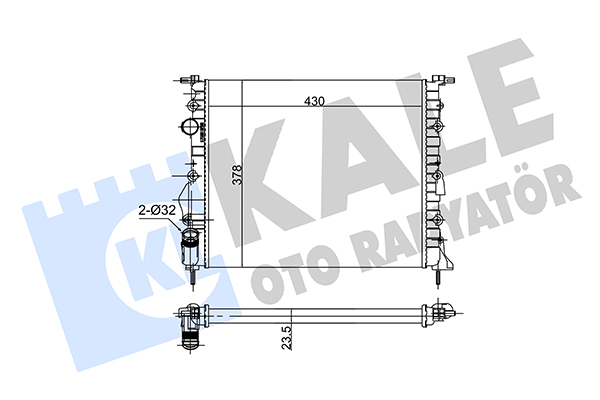 Renault Kangoo Su Radyatörü 1998-2008 Radyatör Su Iı OEM 7700838134