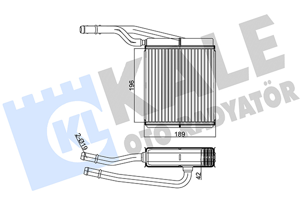 Ford Connect Kalorifer Radyatörü 1998- Radyatör OEM XS4H18476AB Ford Connect Kalorifer Radyatörü 1998- Radyatör OEM XS4H18476AB
