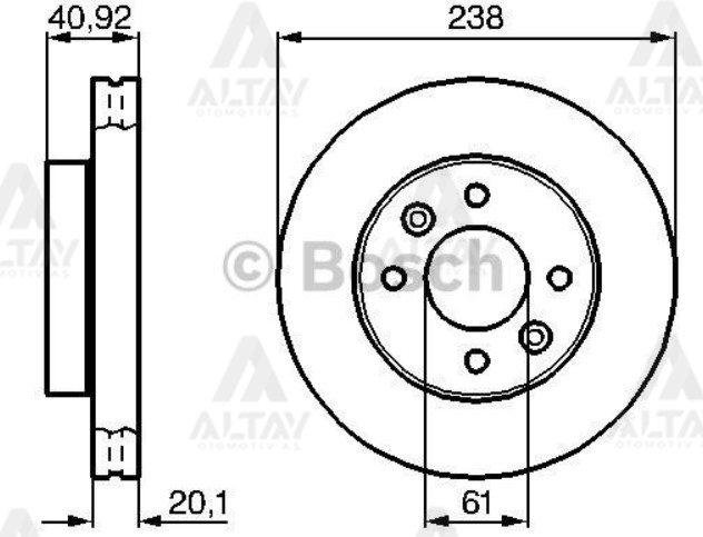 Renault Clio Ön Fren Dıskı I OEM 7701204286 Renault Clio Ön Fren Dıskı I OEM 7701204286