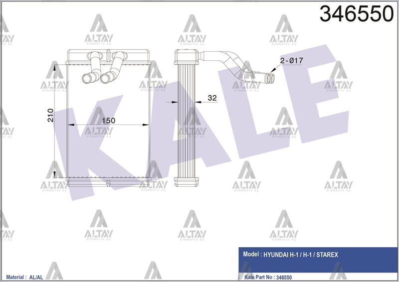 Hyundai Starex Ön Kalorifer Radyatörü 2002-2008 (2002-2008) OEM 97023-4A010
