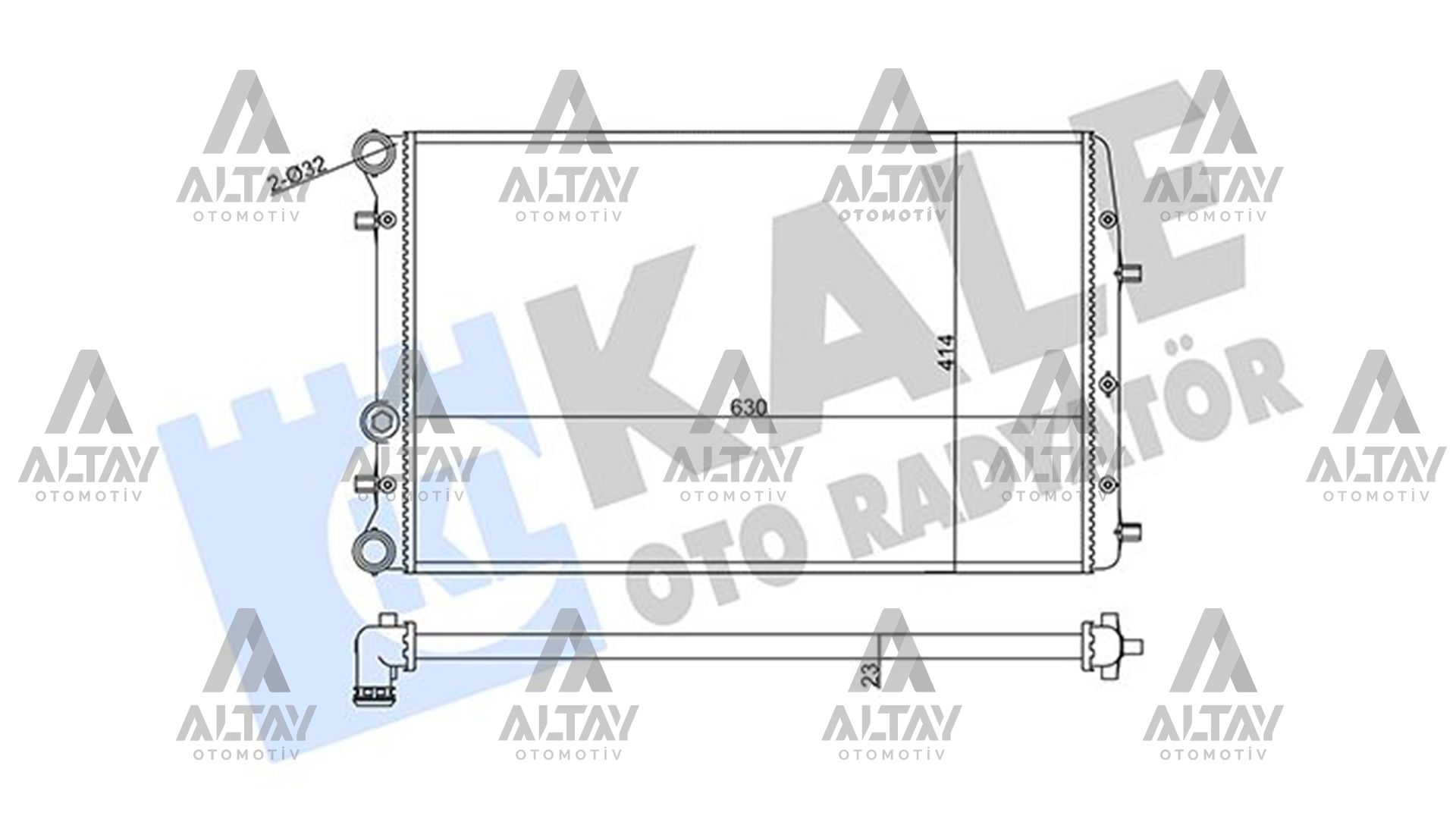 Seat Ibiza Su Radyatörü OEM 6Q0121253Q Seat Ibiza Su Radyatörü OEM 6Q0121253Q