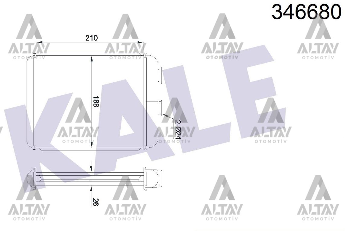 Opel Astra Kalorifer Radyatörü Radyatör F OEM 1618134