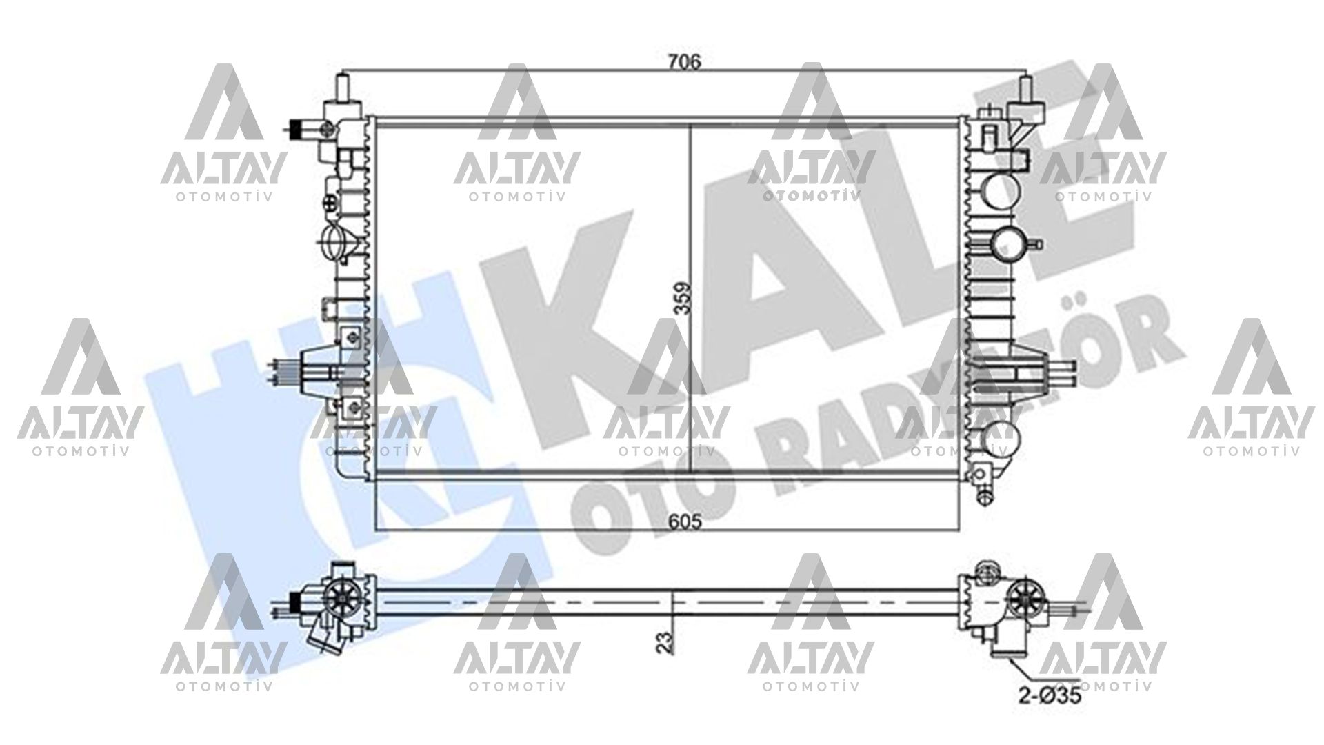 Opel Zafira Su Radyatörü Opel Zafira Su Radyatörü