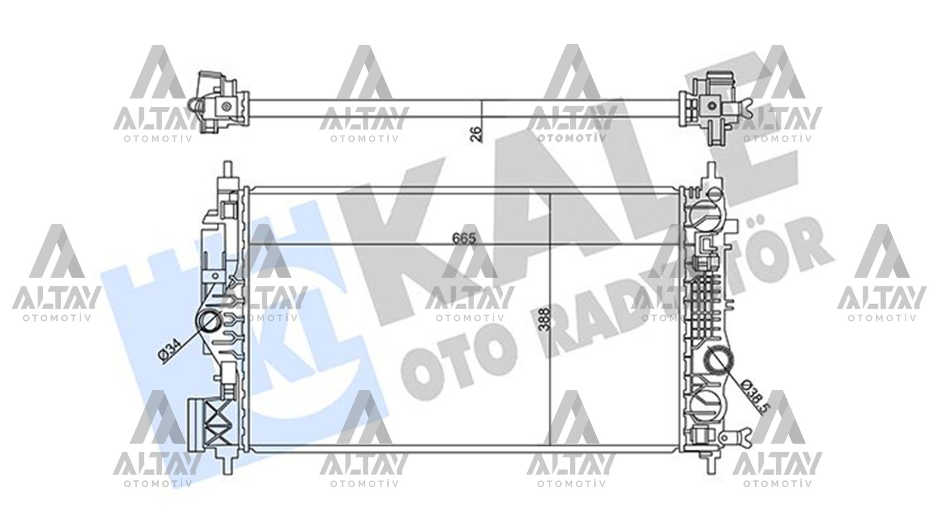Opel Insignia Su Radyatörü Radyatör Su J OEM 1300348 Opel Insignia Su Radyatörü Radyatör Su J OEM 1300348