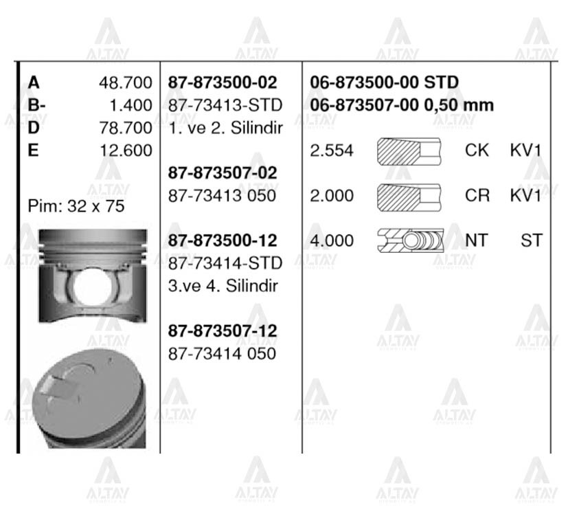 Mitsubishi L200 Piston Segman L 4d56 Turbo Magnum OEM 06-873507-00 Mitsubishi L200 Piston Segman L 4d56 Turbo Magnum OEM 06-873507-00