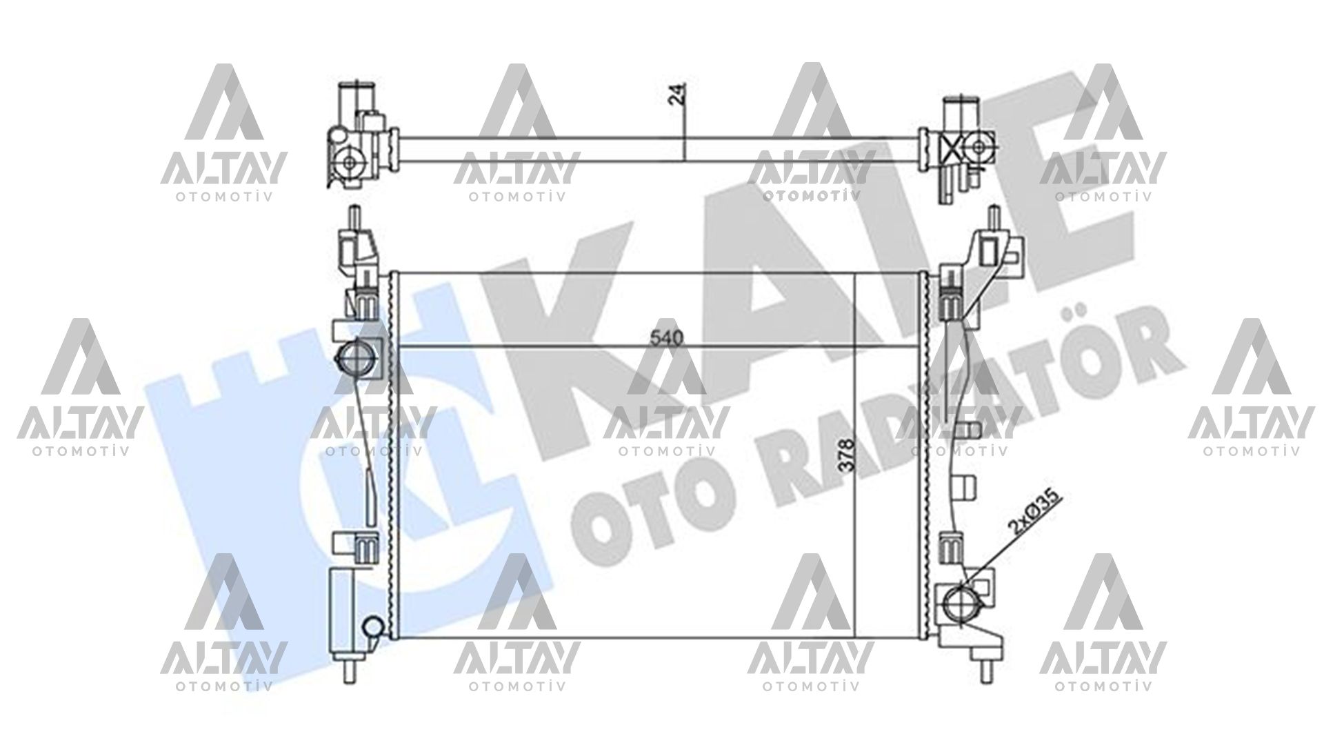 Fiat Punto Su Radyatörü 2005-2012 Radyatör Su Grande OEM 51864284