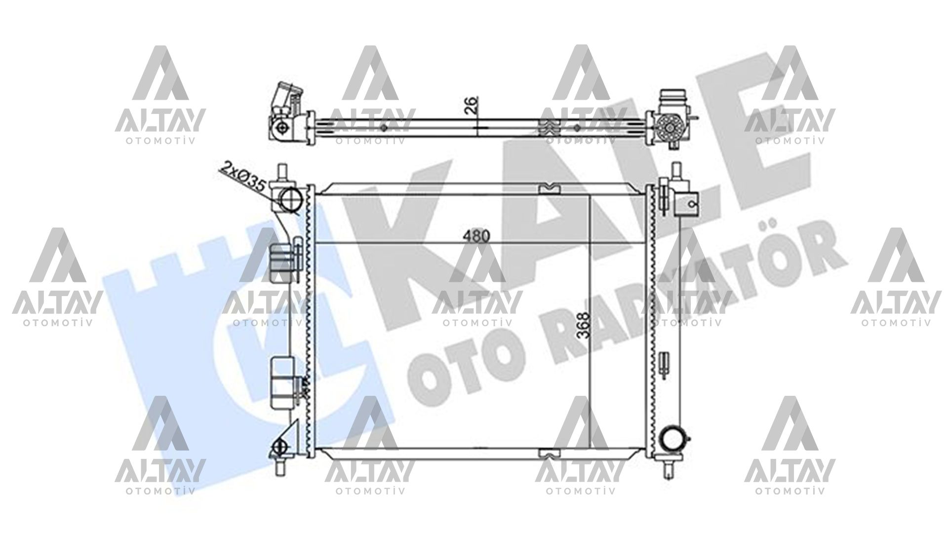 Hyundai I20 Su Radyatörü 2012-2015 Radyatör Su I . Dizel M-t OEM 25310-C8200