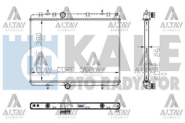 Citroen Berlingo Su Radyatörü 2008- Radyator Su Tepee OEM 1330W2