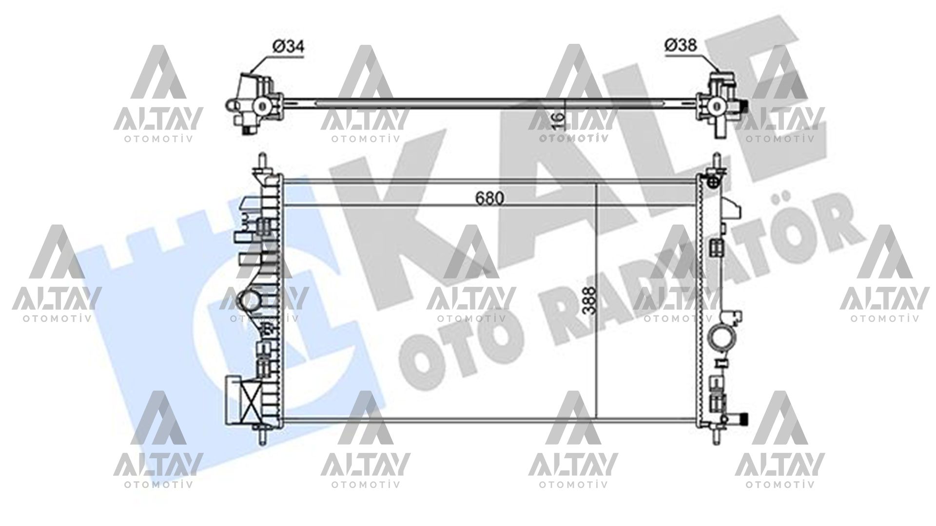 Opel Insignia Su Radyatörü Radyatör Su A A16xer-a16let M-t Brazıng OEM 1300292 Opel Insignia Su Radyatörü Radyatör Su A A16xer-a16let M-t Brazıng OEM 1300292